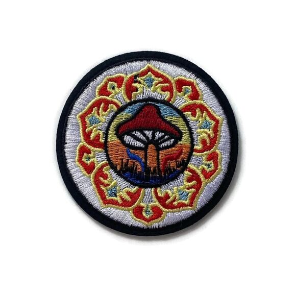Blooming Shroom Embroidered Patch - Picture 1 of 3